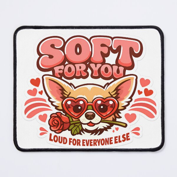 Item preview, Sassy Chihuahua Rose Heart Glasses - Funny Dog Valentine designed and sold by MukuMint.