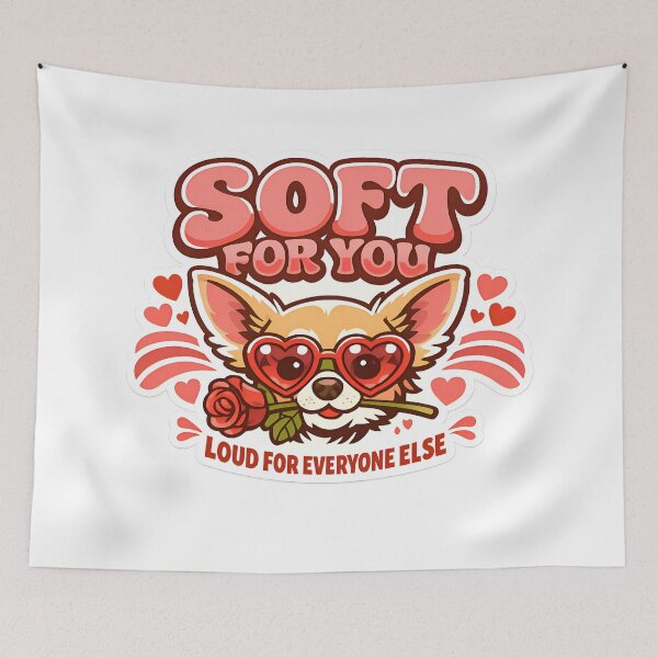 Item preview, Sassy Chihuahua Rose Heart Glasses - Funny Dog Valentine designed and sold by MukuMint.