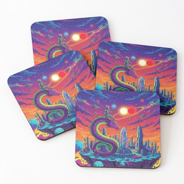 Item preview, Alien Realm – Sci-Fi Dragon & Crystal World designed and sold by Dogandesighn.