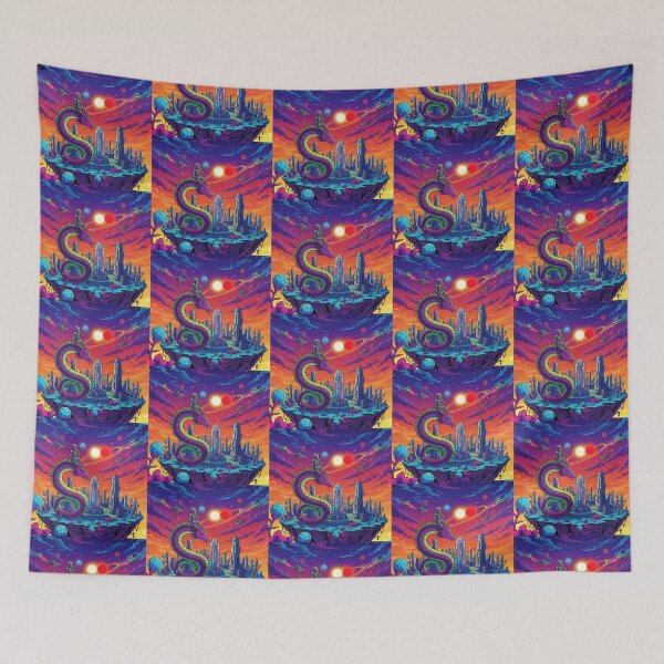 Item preview, Alien Realm – Sci-Fi Dragon & Crystal World designed and sold by Dogandesighn.