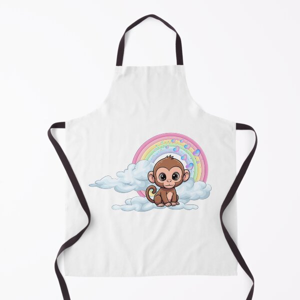 Item preview, Friendly Monkey - Cute Brown Monkey with Rainbow and Hearts designed and sold by Love3Happy.