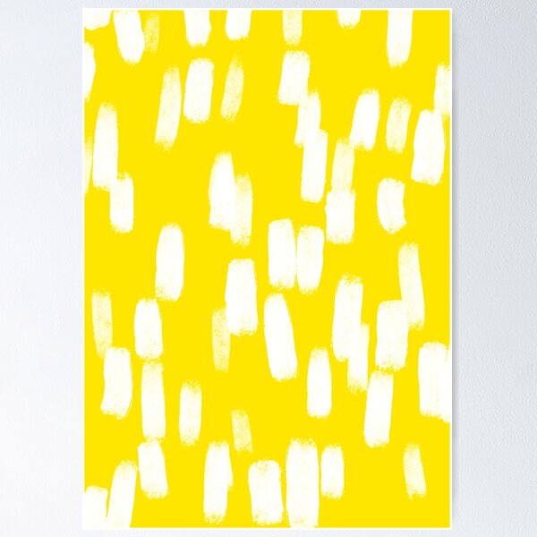 Item preview, Bright Yellow with White Brush Stroke Spots designed and sold by OneThreeSix.