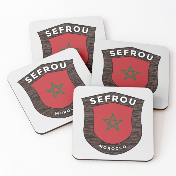 Item preview, Sefrou Morocco | Flag Shield Travel Emblem designed and sold by World Designs.