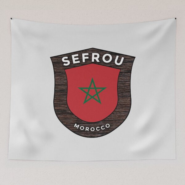Item preview, Sefrou Morocco | Flag Shield Travel Emblem designed and sold by World Designs.