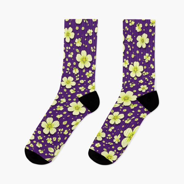 Item preview, Retro Floral Pattern with Small Light Green Flowers on Purple Background – AI Generated Art designed and sold by Cleora Art .
