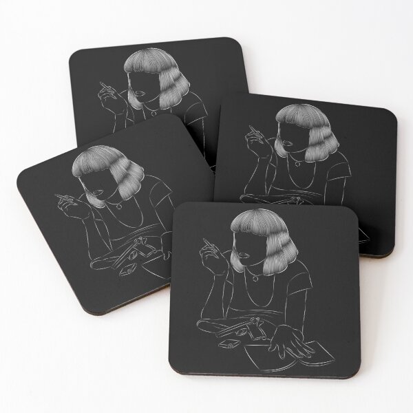 Item preview, Mia Wallace Inspired Black and White Digital Art designed and sold by Still Silhouette.