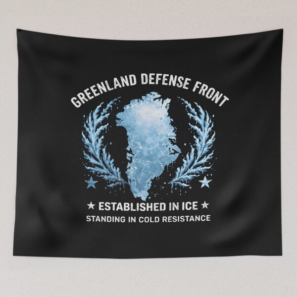 Item preview, Greenland Defense Front Vintage Ice Map Arctic Pride Military Style designed and sold by ZyxDes.