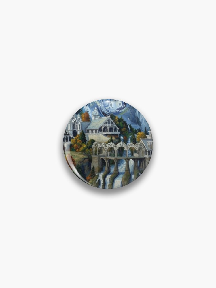 Thumbnail 1 of 3, Pin, More-Starry Rivendell designed and sold by VanGeek90.