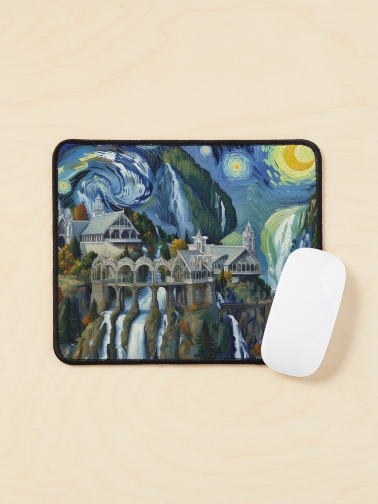 Thumbnail 1 of 5, Mouse Pad, More-Starry Rivendell designed and sold by VanGeek90.