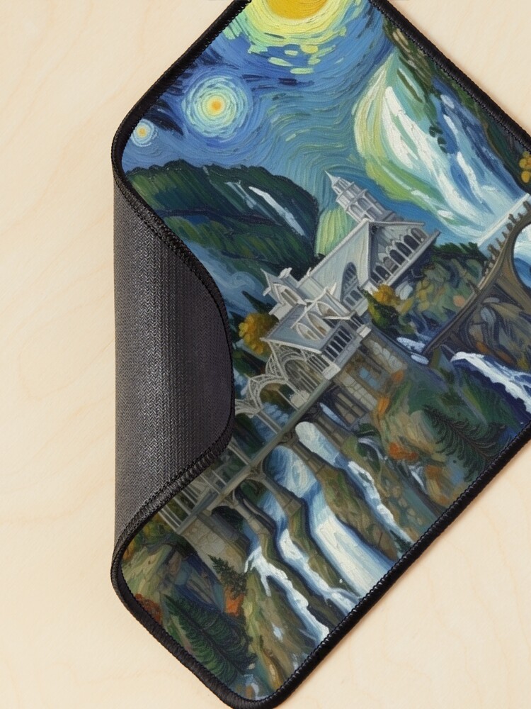 Thumbnail 2 of 5, Mouse Pad, More-Starry Rivendell designed and sold by VanGeek90.