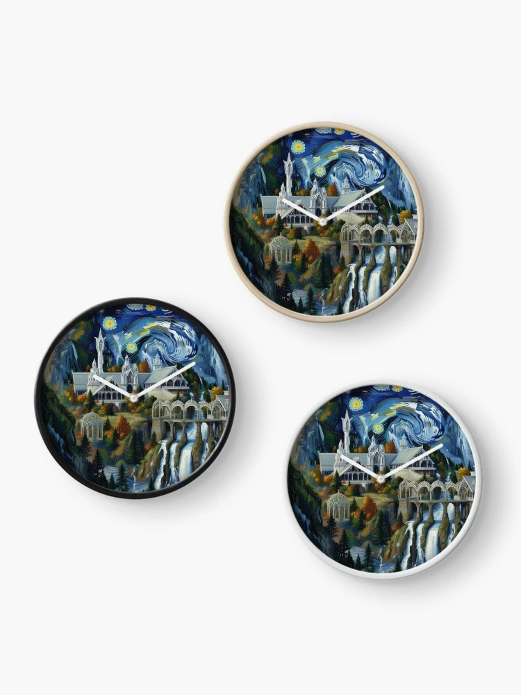 Thumbnail 3 of 4, Clock, More-Starry Rivendell designed and sold by VanGeek90.
