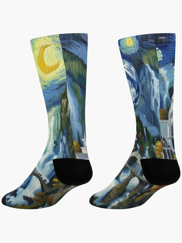 Thumbnail 4 of 5, Socks, More-Starry Rivendell designed and sold by VanGeek90.