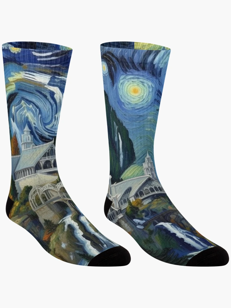 Thumbnail 3 of 5, Socks, More-Starry Rivendell designed and sold by VanGeek90.