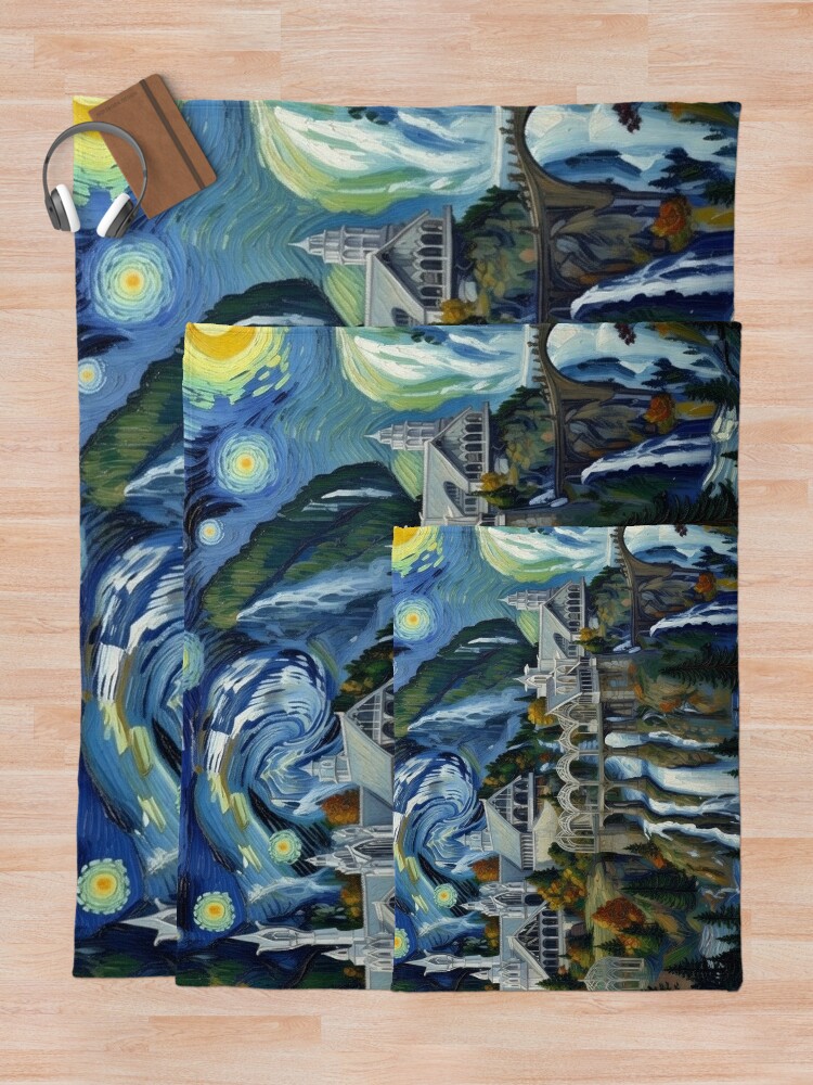 Thumbnail 5 of 6, Throw Blanket, More-Starry Rivendell designed and sold by VanGeek90.