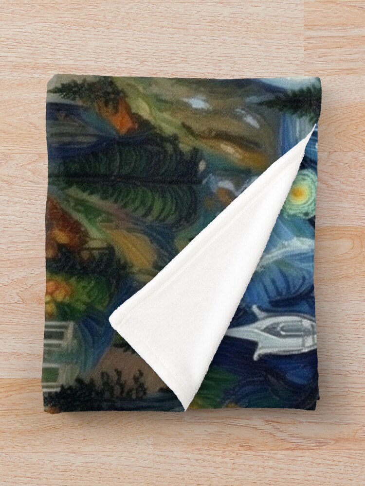 Thumbnail 3 of 6, Throw Blanket, More-Starry Rivendell designed and sold by VanGeek90.
