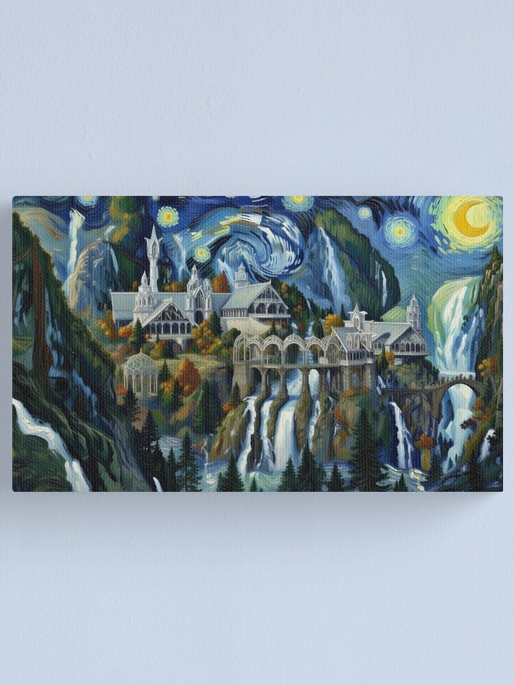 Thumbnail 1 of 3, Canvas Print, More-Starry Rivendell designed and sold by VanGeek90.