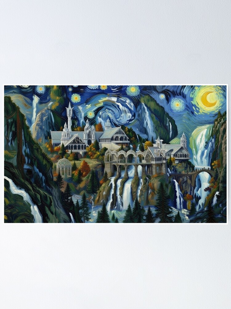 Thumbnail 1 of 3, Poster, More-Starry Rivendell designed and sold by VanGeek90.