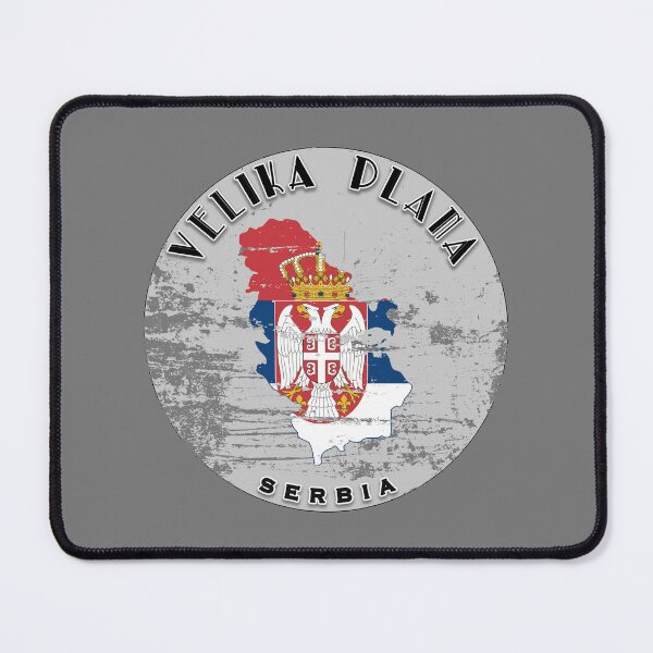 Item preview, Velika Plana Serbia Flag Worn  designed and sold by World Designs.