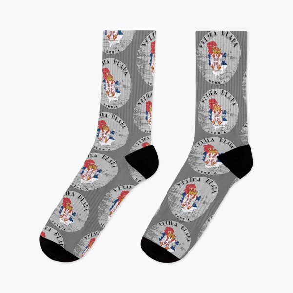 Item preview, Velika Plana Serbia Flag Worn  designed and sold by World Designs.