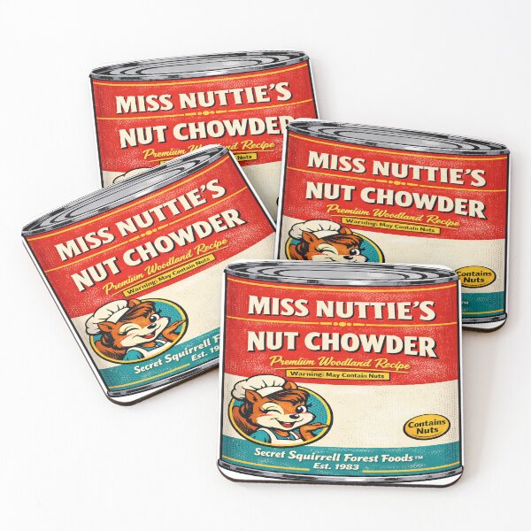 Item preview, Miss Nuttie’s Nut Chowder Pop Art designed and sold by SecretSquirrellDesigns.