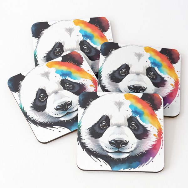 Item preview, Vibrant Rainbow Watercolor Panda Splash Art designed and sold by GAO Art Design.