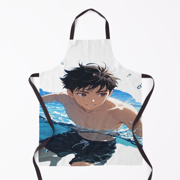 Item preview, Anime Swimmer Boy Action Pose Sticker | Summer Water Sports Aesthetic T-Shirt Design designed and sold by Sushikidsntod.