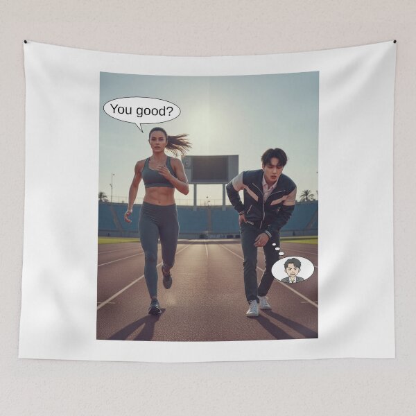 Item preview, You good? Running with her boyfriend designed and sold by Toonlympics.
