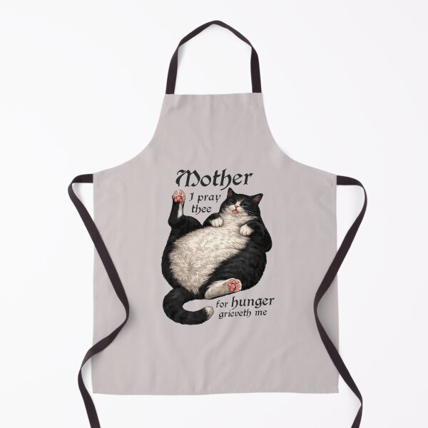 Item preview, Tuxedo Cat Mom Funny Hungry Round Cat Meme Shirt BLACK FONT designed and sold by Ineli.