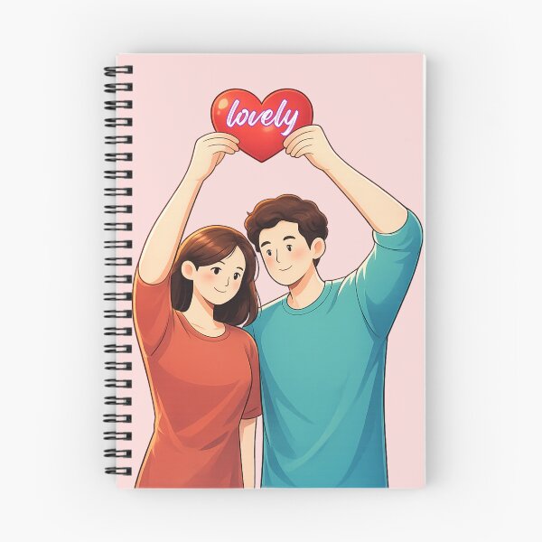 Item preview, Lovely – Cute Couple Holding a Heart designed and sold by mycreastyle.