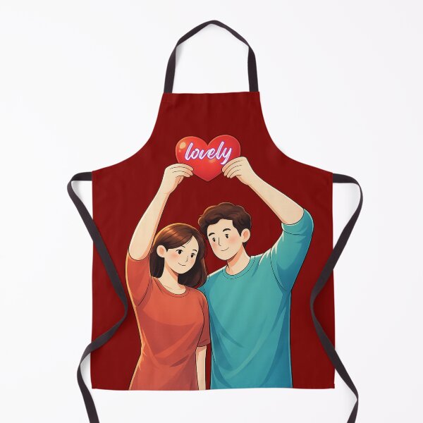 Item preview, Lovely – Cute Couple Holding a Heart designed and sold by mycreastyle.