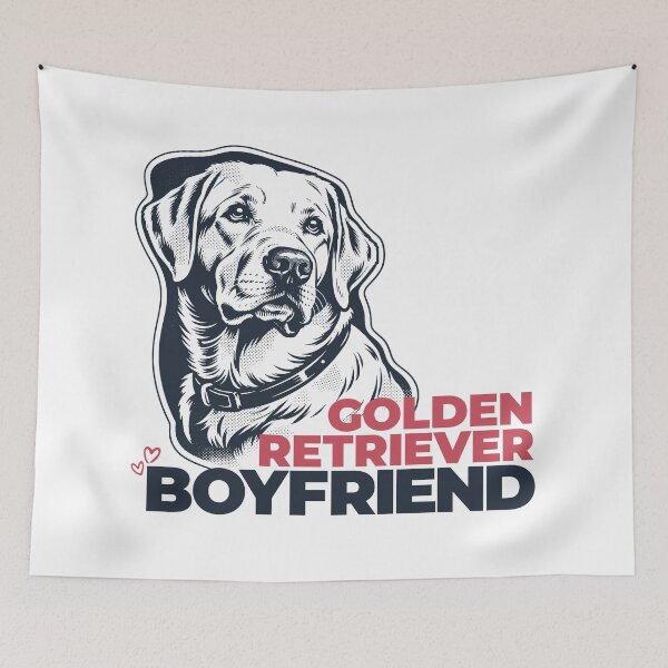 Item preview, Golden Retriever Boyfriend | Dog Lover Art for Couples and Pet Fans designed and sold by PixelGrafiks.