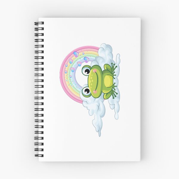 Item preview, Joyful Frog - Cute Green Frog on Cloud with Rainbow Hearts designed and sold by Love3Happy.