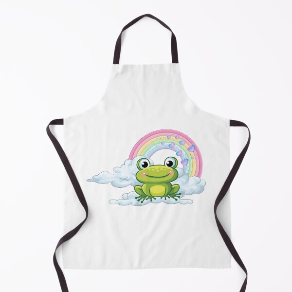 Item preview, Joyful Frog - Cute Green Frog on Cloud with Rainbow Hearts designed and sold by Love3Happy.