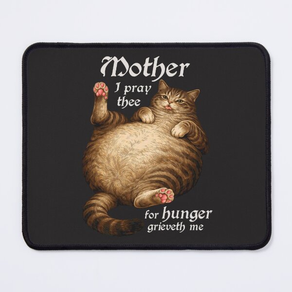 Item preview, Tabby Cat Mom Funny Hungry Round Cat Meme Shirt WHITE FONT designed and sold by Ineli.