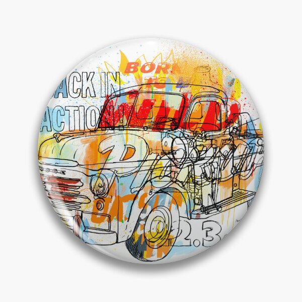 Item preview, Retro Truck Art – Vintage Pickup Illustration with Urban Pop Colors designed and sold by Matalobos /  Retro Art & Classic Machines.