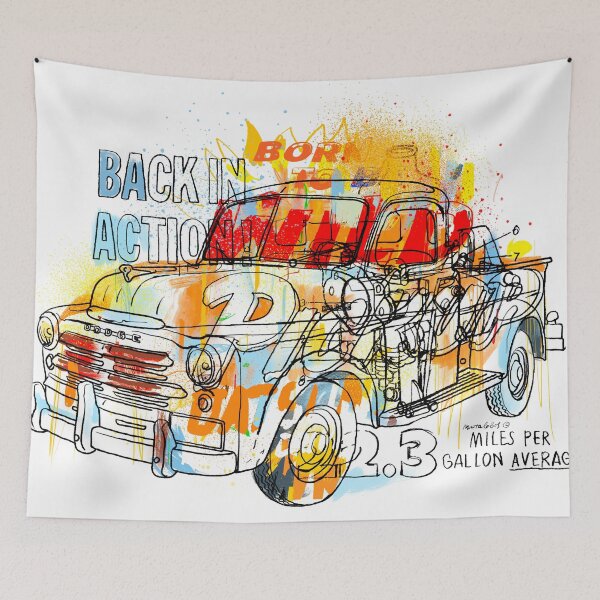 Item preview, Retro Truck Art – Vintage Pickup Illustration with Urban Pop Colors designed and sold by Matalobos /  Retro Art & Classic Machines.