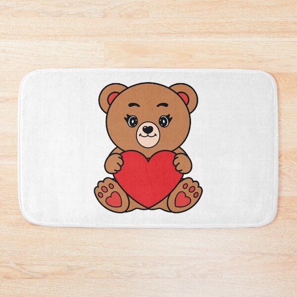 Item preview, Cute Teddy Bear Holding Heart – Sweet Valentine Bear Love designed and sold by MarshallStickerX.