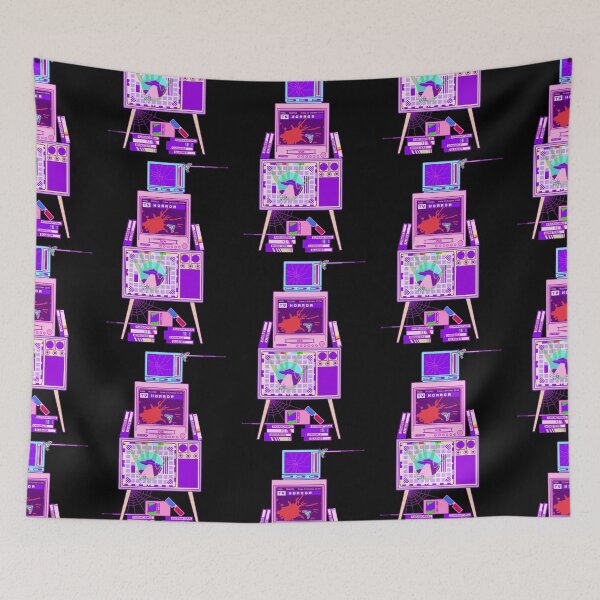 Item preview, Retro TV's and VHS Tapes Horror and Sci-Fi designed and sold by kitschandkawaii.