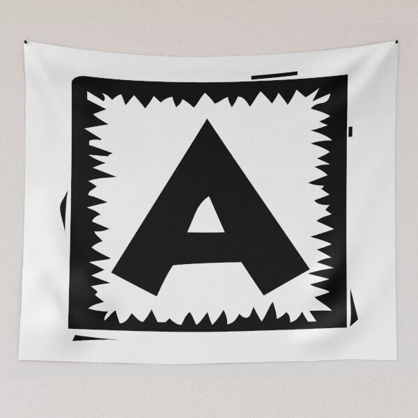Item preview, Alphabets Doodle - Jagged Frame | YWZMZRKK 26 designed and sold by MyStickersCove.