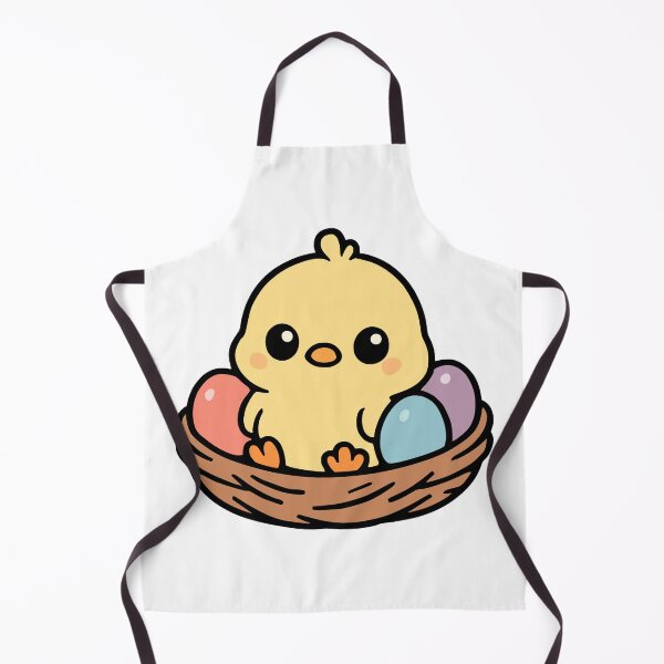 Item preview, Kawaii Easter Chick in Nest with Pastel Eggs designed and sold by FunFitLife Studio.
