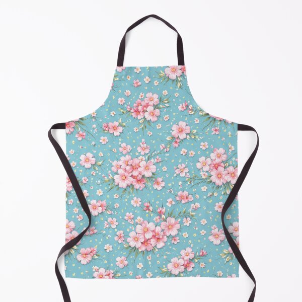 Item preview, Vintage Floral Pattern on Blue Background – Realistic Retro AI Art designed and sold by Cleora Art .