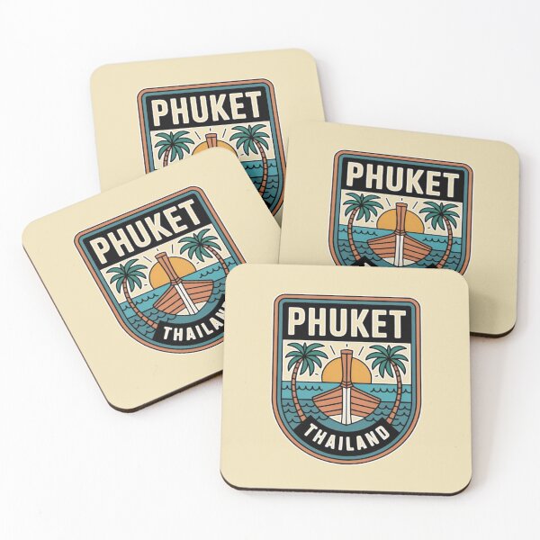 Item preview, Phuket Thailand Tropical Emblem Sticker | Vintage Travel Crest designed and sold by Timeless Design.