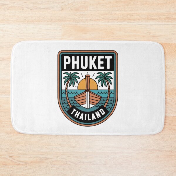 Item preview, Phuket Thailand Tropical Emblem Sticker | Vintage Travel Crest designed and sold by Timeless Design.