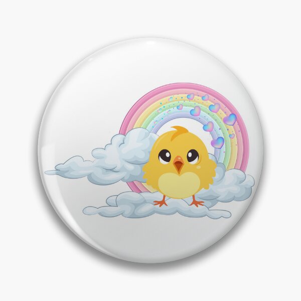 Item preview, Happy Chick - Cute Baby Chick on Rainbow Clouds designed and sold by Love3Happy.