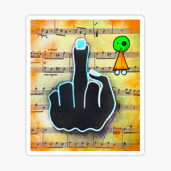 Up Yours By Blink Friction Sarnia de la Mare Art Gallery  Sticker