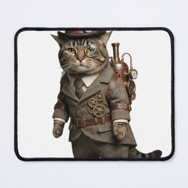 Item preview, Steampunk Aristocratic Persian Cat - Vintage Victorian Art designed and sold by GildedMenagerie.