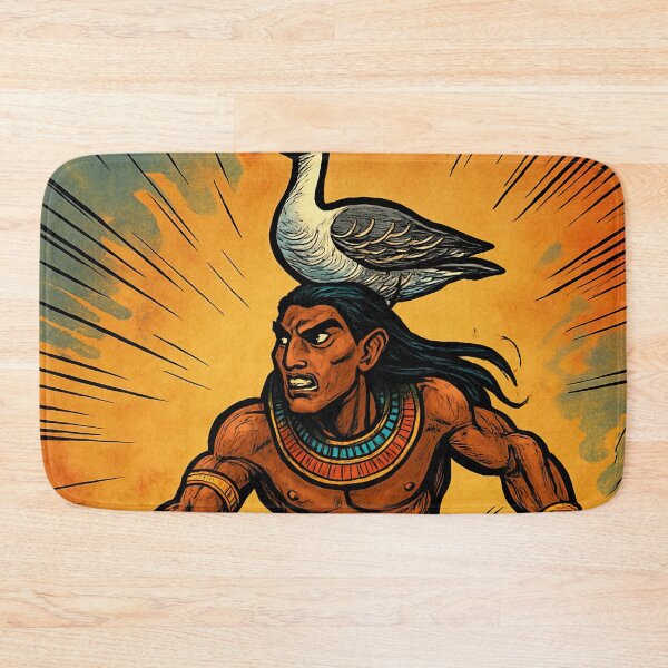 Item preview, Geb Egyptian Earth God with a goose on the top of his head | Comics stylCartoone -  designed and sold by ComicsFactory.