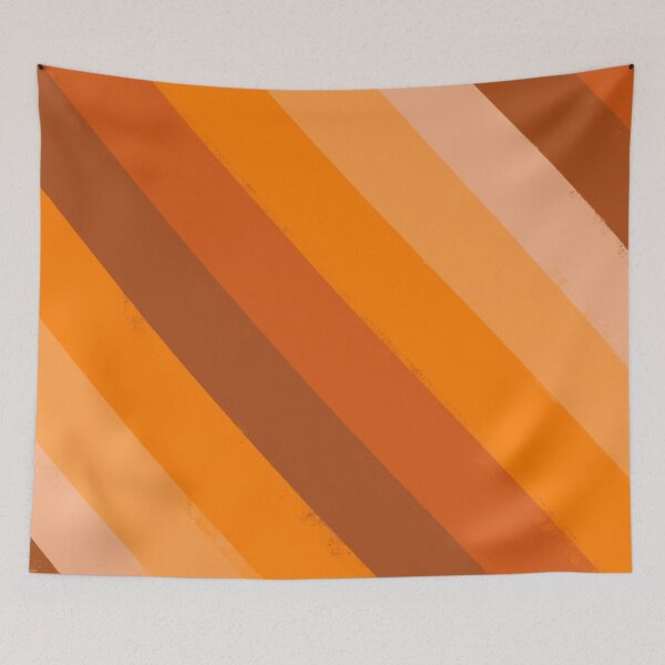 Item preview, Brown and Orange, 70s, Retro, Painterly Stripes  designed and sold by OneThreeSix.