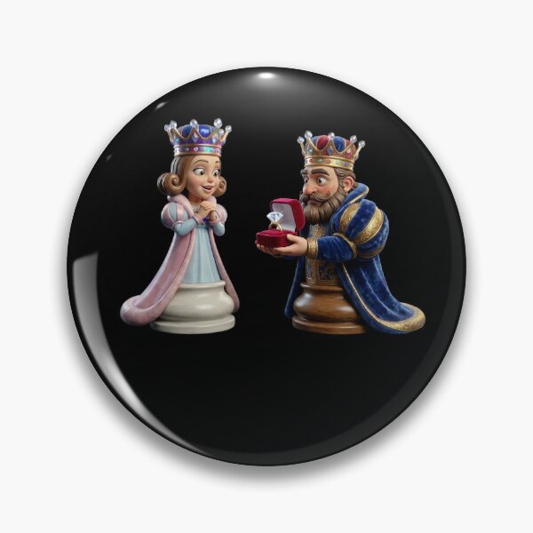 Item preview, Romantic 3D Chess Proposal - King Giving Ring to Queen designed and sold by PixMoody.