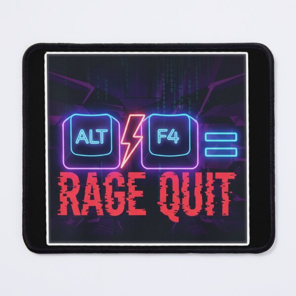 Item preview, ALT + F4 = Rage Quit | Funny Gamer Keyboard Shortcut Meme designed and sold by ChainLogic.